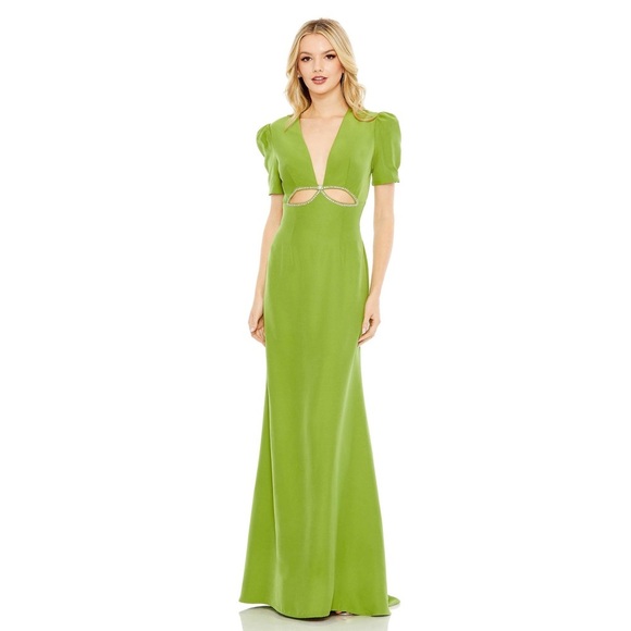 NWT Mac Duggal 2630 Apple Green Evening Gown - Picture 1 of 6